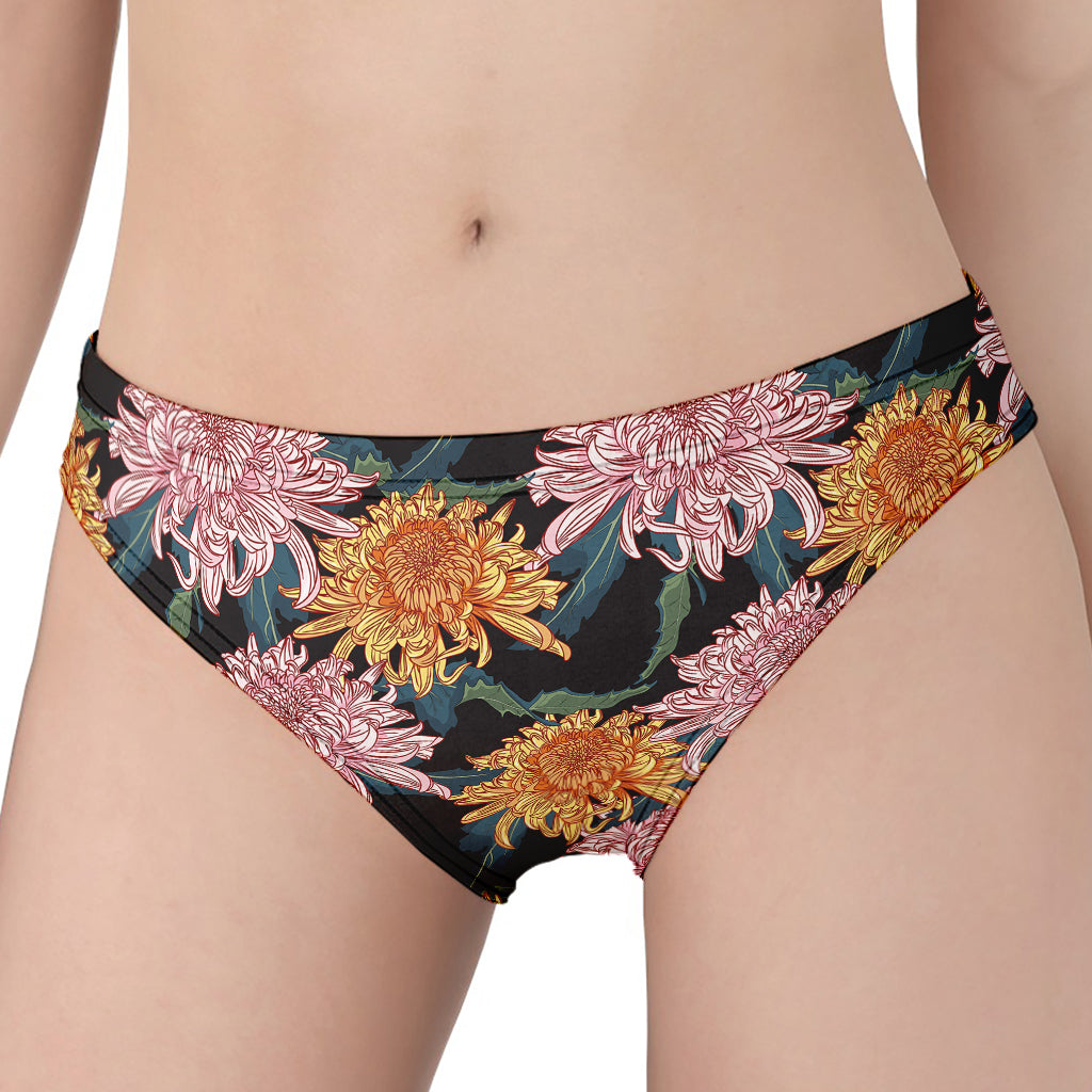 Japanese Chrysanthemum Pattern Print Women's Panties