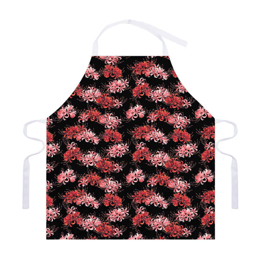 Japanese Cluster Amaryllis Pattern Print Adjustable Apron