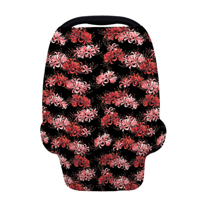 Japanese Cluster Amaryllis Pattern Print Baby Seat Cover