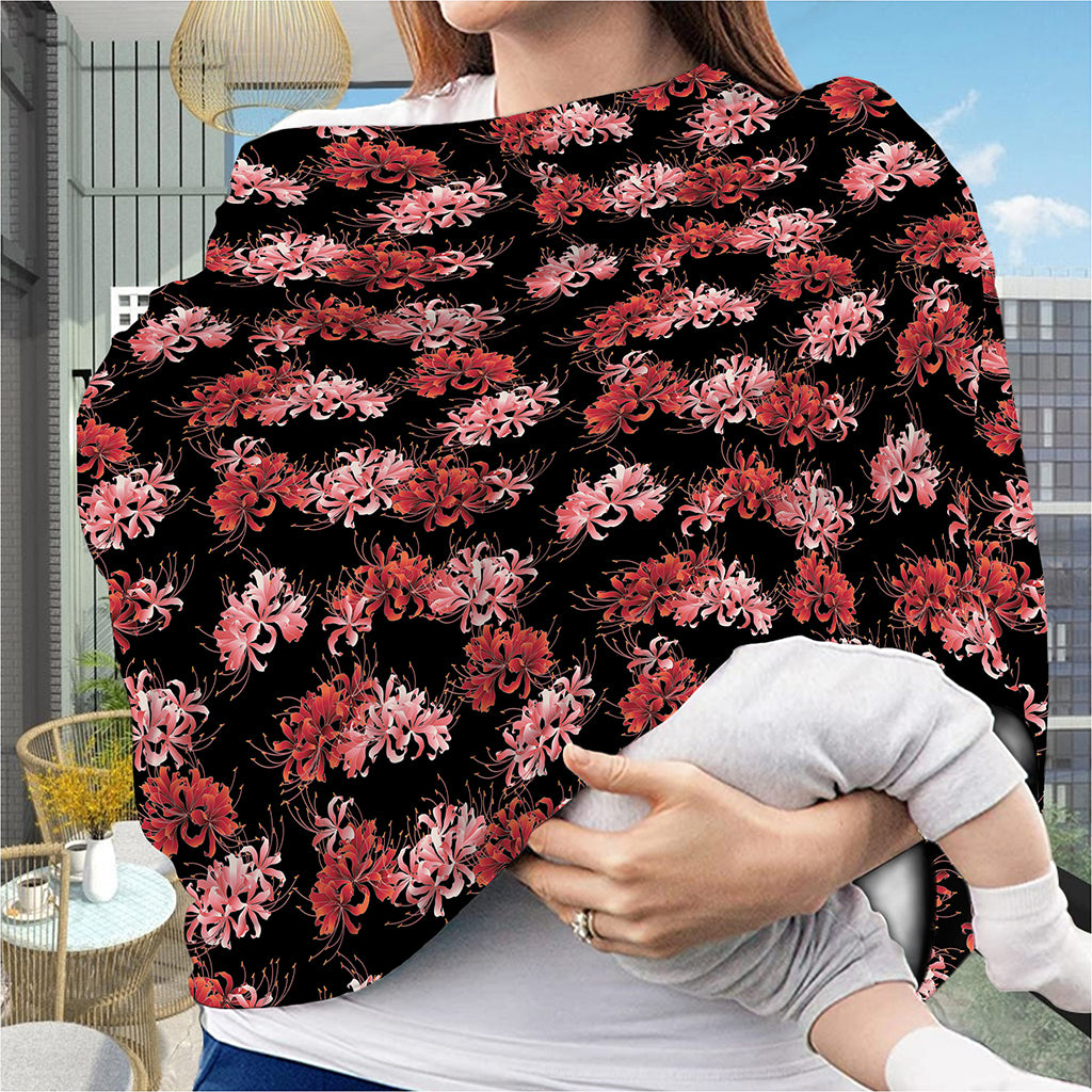 Japanese Cluster Amaryllis Pattern Print Baby Seat Cover