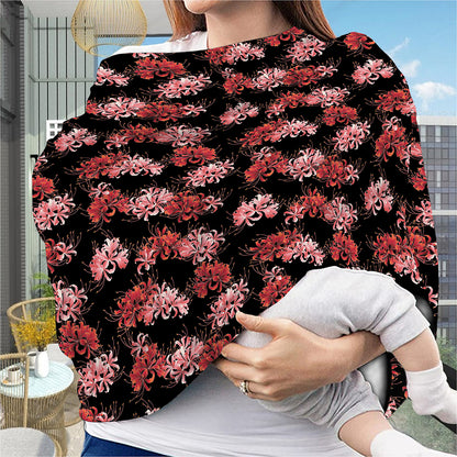 Japanese Cluster Amaryllis Pattern Print Baby Seat Cover