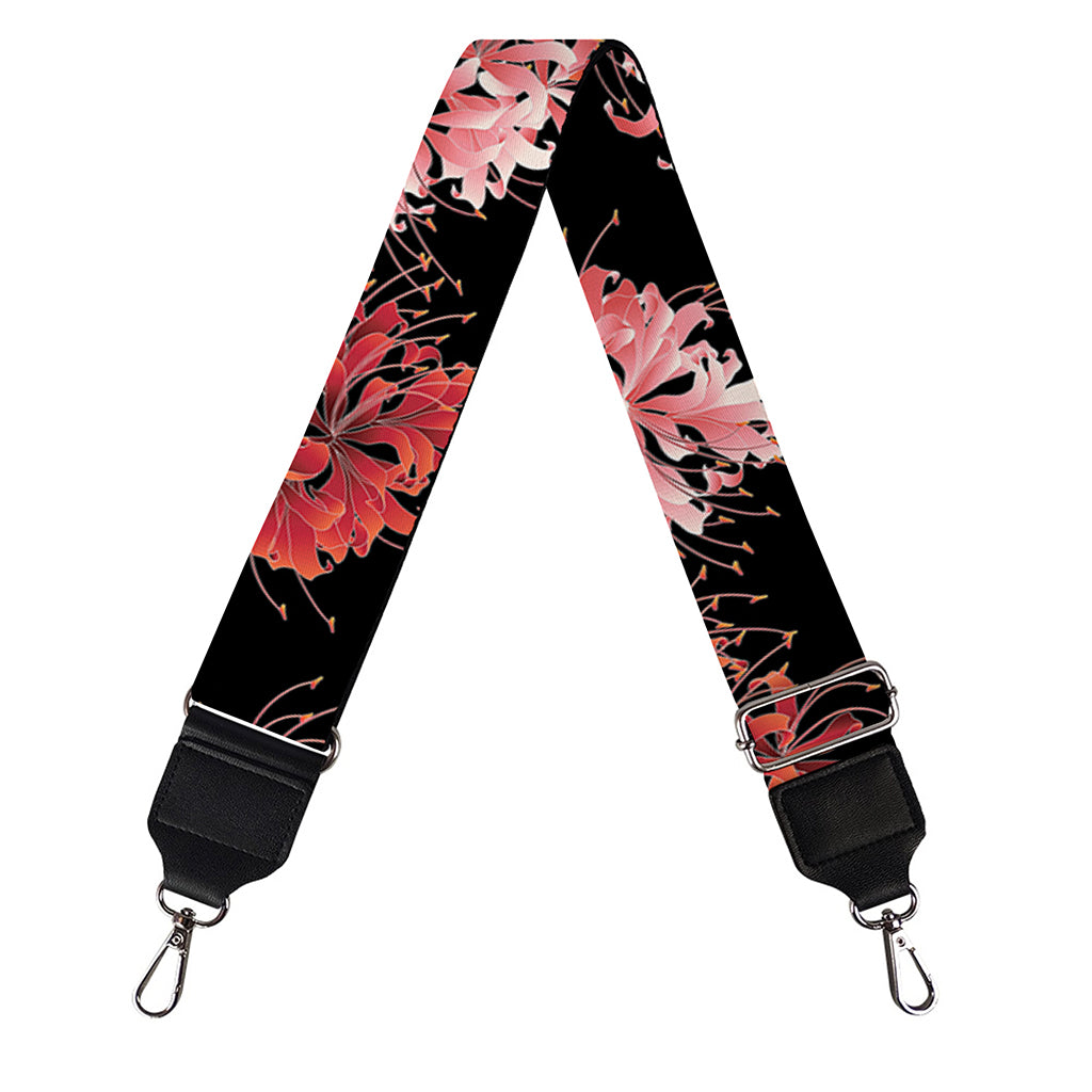 Japanese Cluster Amaryllis Pattern Print Bag Strap