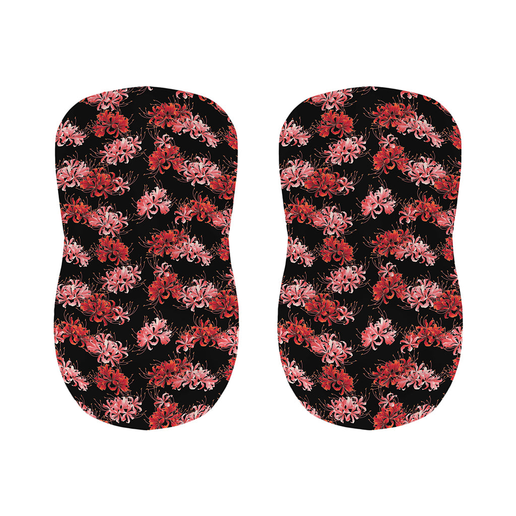 Japanese Cluster Amaryllis Pattern Print Bar Stool Covers