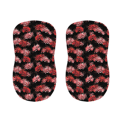 Japanese Cluster Amaryllis Pattern Print Bar Stool Covers