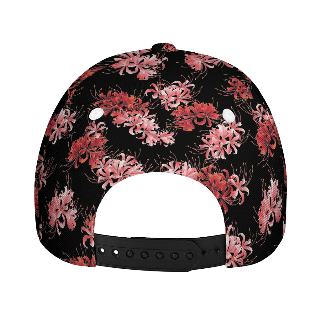 Japanese Cluster Amaryllis Pattern Print Baseball Cap