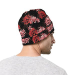 Japanese Cluster Amaryllis Pattern Print Beanie