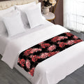 Japanese Cluster Amaryllis Pattern Print Bed Runner