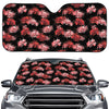 Japanese Cluster Amaryllis Pattern Print Car Windshield Sun Shade