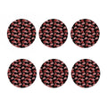 Japanese Cluster Amaryllis Pattern Print Coaster Set