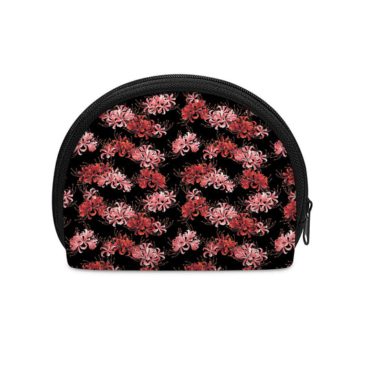 Japanese Cluster Amaryllis Pattern Print Coin Purse