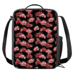 Japanese Cluster Amaryllis Pattern Print Crossbody Lunch Bag