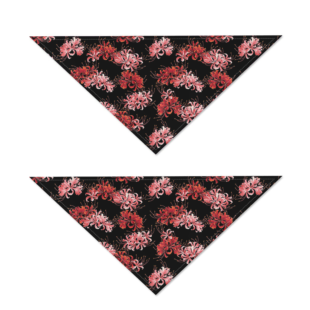 Japanese Cluster Amaryllis Pattern Print Dog Bandana