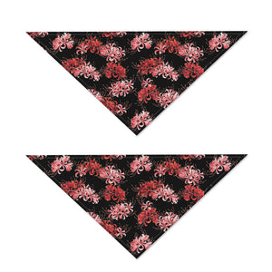 Japanese Cluster Amaryllis Pattern Print Dog Bandana