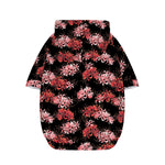 Japanese Cluster Amaryllis Pattern Print Dog Zip Up Hoodie