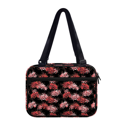 Japanese Cluster Amaryllis Pattern Print Double Strap Bible Bag