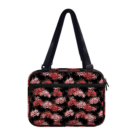 Japanese Cluster Amaryllis Pattern Print Double Strap Bible Bag