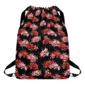 Japanese Cluster Amaryllis Pattern Print Drawstring Backpack
