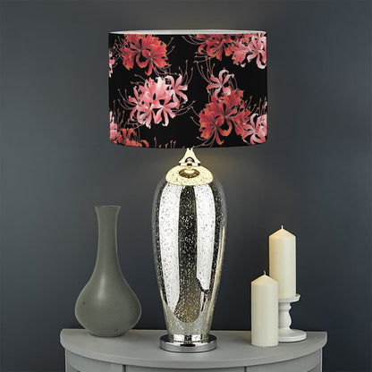Japanese Cluster Amaryllis Pattern Print Drum Lamp Shade