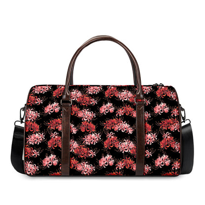 Japanese Cluster Amaryllis Pattern Print Duffle Bag
