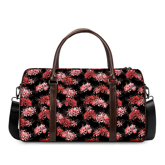 Japanese Cluster Amaryllis Pattern Print Duffle Bag