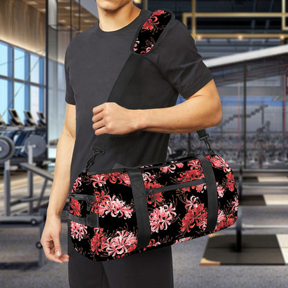 Japanese Cluster Amaryllis Pattern Print Gym Bag