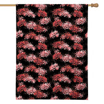 Japanese Cluster Amaryllis Pattern Print House Flag