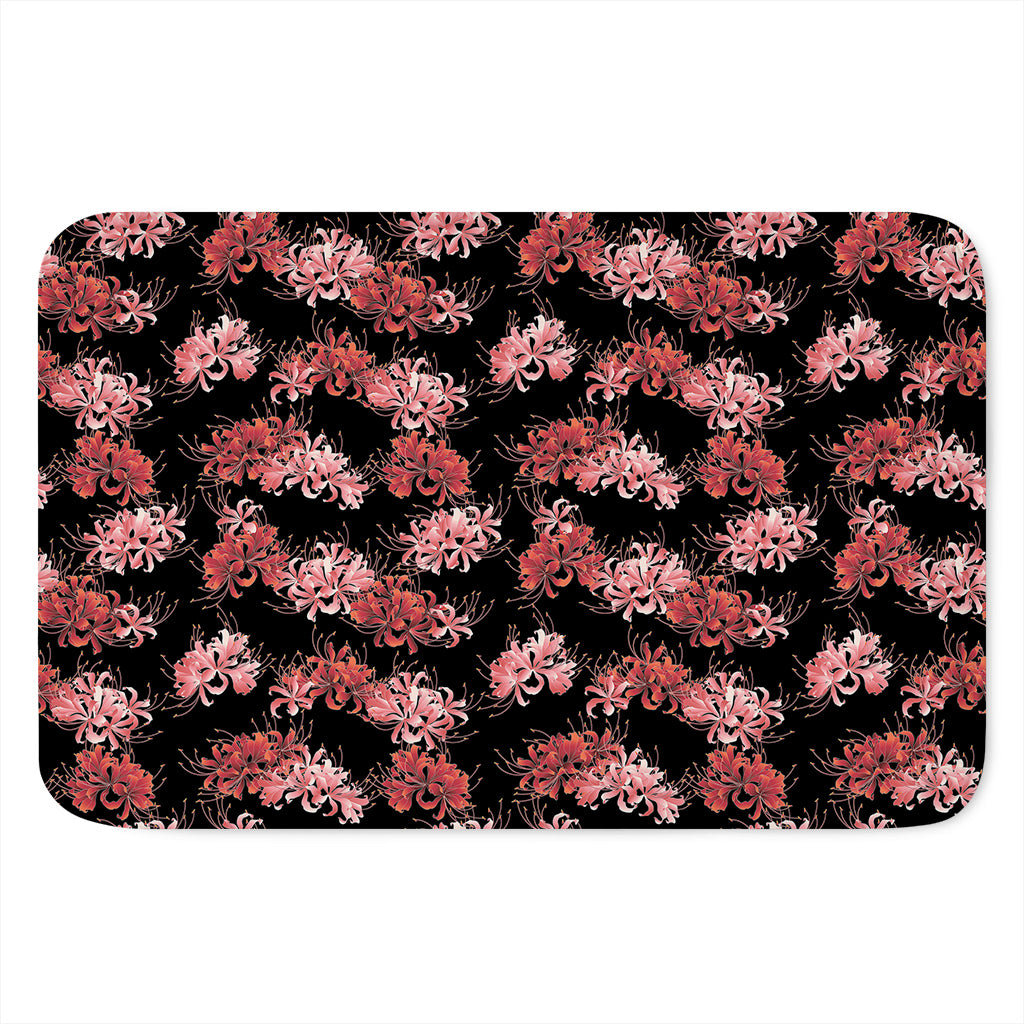 Japanese Cluster Amaryllis Pattern Print Indoor Door Mat