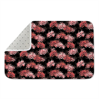 Japanese Cluster Amaryllis Pattern Print Indoor Door Mat