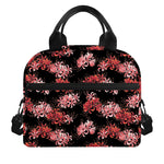 Japanese Cluster Amaryllis Pattern Print Insulated Lunch Bag