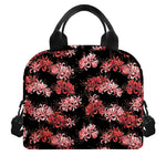 Japanese Cluster Amaryllis Pattern Print Insulated Lunch Bag