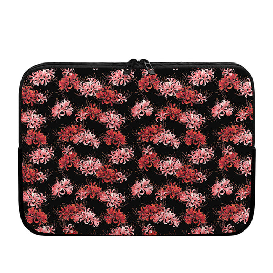 Japanese Cluster Amaryllis Pattern Print Laptop Sleeve