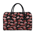 Japanese Cluster Amaryllis Pattern Print Leather Duffel Bag