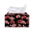 Japanese Cluster Amaryllis Pattern Print Leather Tissue Box Cover