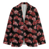 Japanese Cluster Amaryllis Pattern Print Men's Blazer