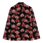 Japanese Cluster Amaryllis Pattern Print Men's Blazer