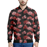 Japanese Cluster Amaryllis Pattern Print Men's Bomber Jacket