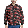 Japanese Cluster Amaryllis Pattern Print Men's Bomber Jacket