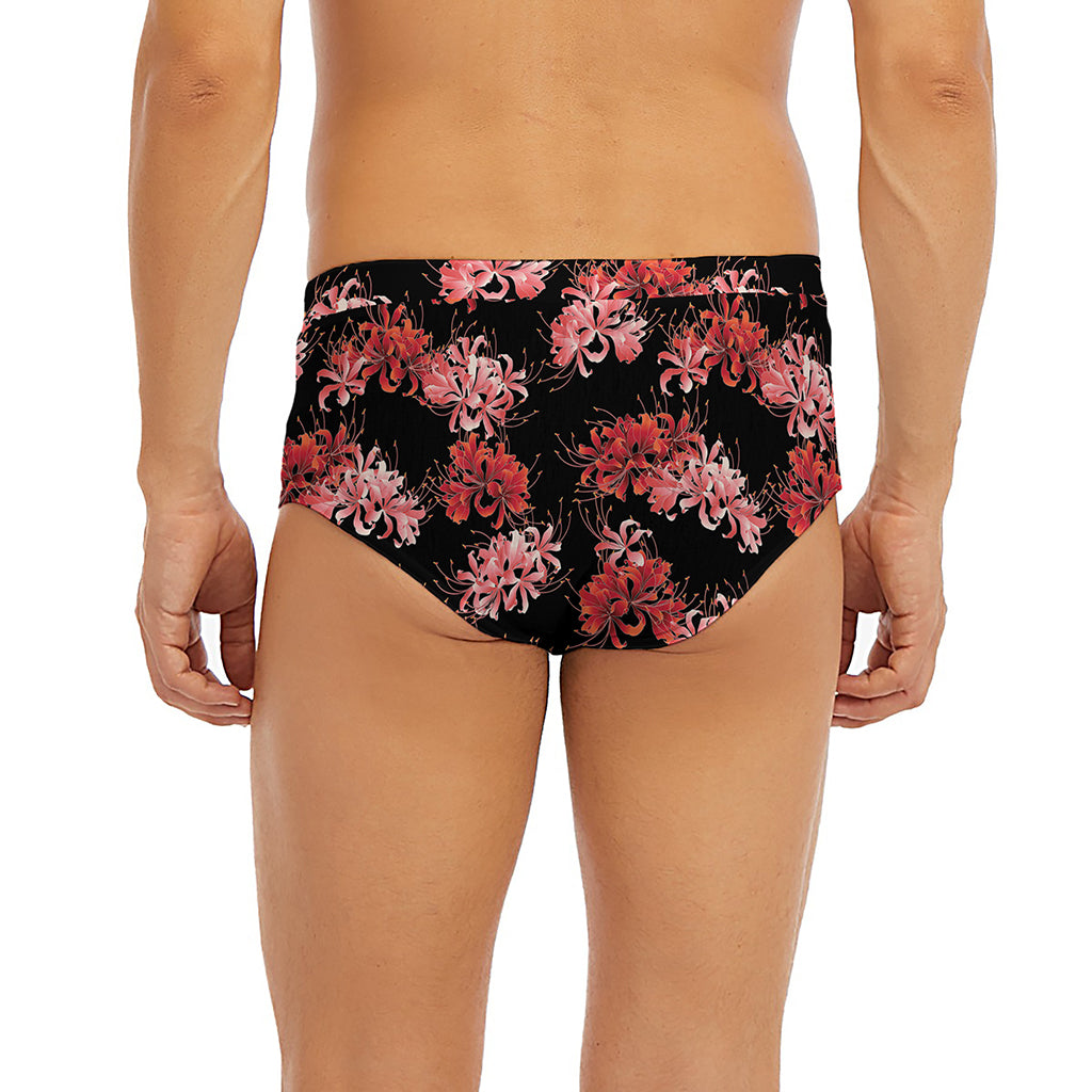 Japanese Cluster Amaryllis Pattern Print Men's Briefs