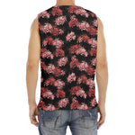 Japanese Cluster Amaryllis Pattern Print Men's Fitness Tank Top