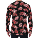 Japanese Cluster Amaryllis Pattern Print Men's Long Sleeve T-Shirt