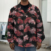 Japanese Cluster Amaryllis Pattern Print Men's Shirt Jacket