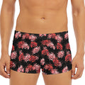 Japanese Cluster Amaryllis Pattern Print Men's Short Boxer Briefs