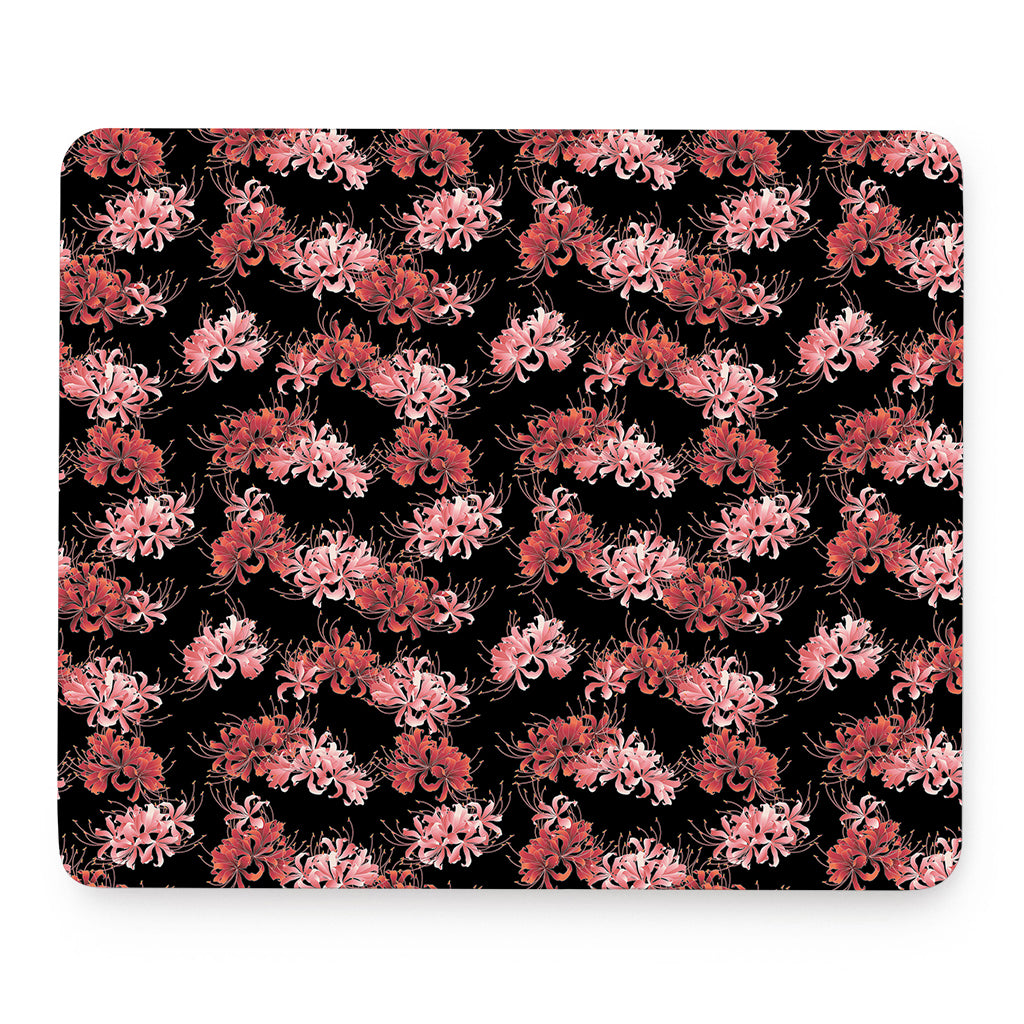 Japanese Cluster Amaryllis Pattern Print Mouse Pad