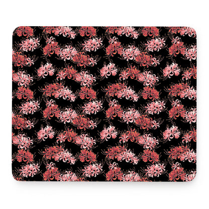Japanese Cluster Amaryllis Pattern Print Mouse Pad