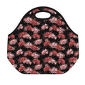 Japanese Cluster Amaryllis Pattern Print Neoprene Lunch Bag
