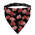 Japanese Cluster Amaryllis Pattern Print Over The Collar Dog Bandana
