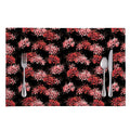 Japanese Cluster Amaryllis Pattern Print Placemat