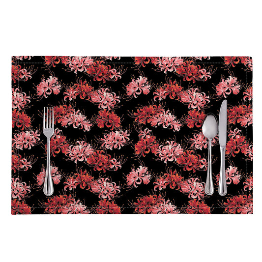 Japanese Cluster Amaryllis Pattern Print Placemat