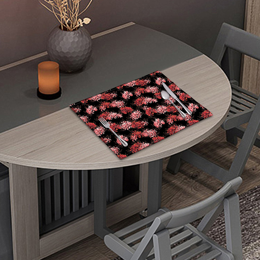 Japanese Cluster Amaryllis Pattern Print Placemat