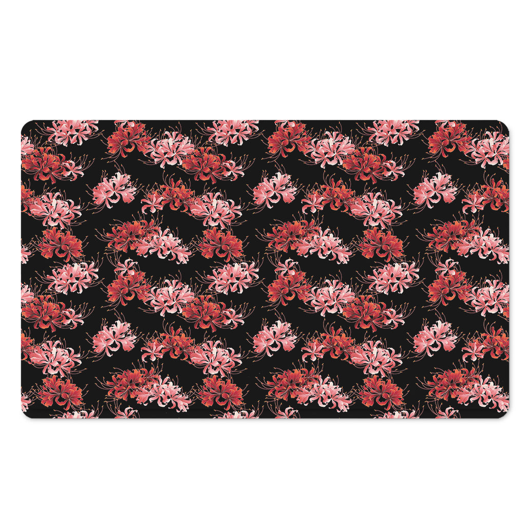 Japanese Cluster Amaryllis Pattern Print Polyester Doormat